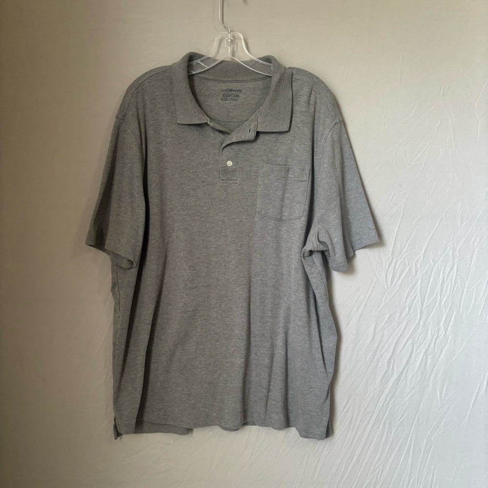 Croft & Barrow Gray Polo Shirt Soft Cotton Blend